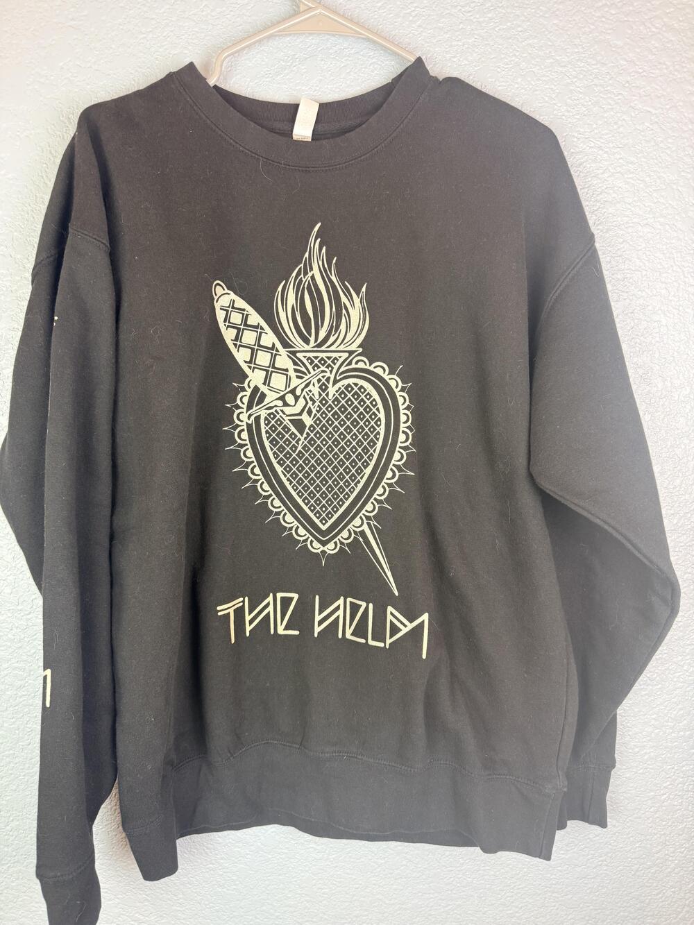 Cotton Heritage Sweatshirt Mens Large Black The Helm San Francisco Tattoo